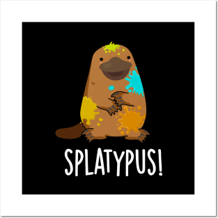 Splatypus Funny Animal Platypus Pun Posters and Art